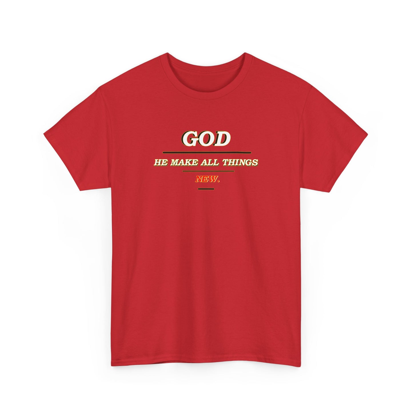 Religious Cotton Tee - God Makes All Things New Design