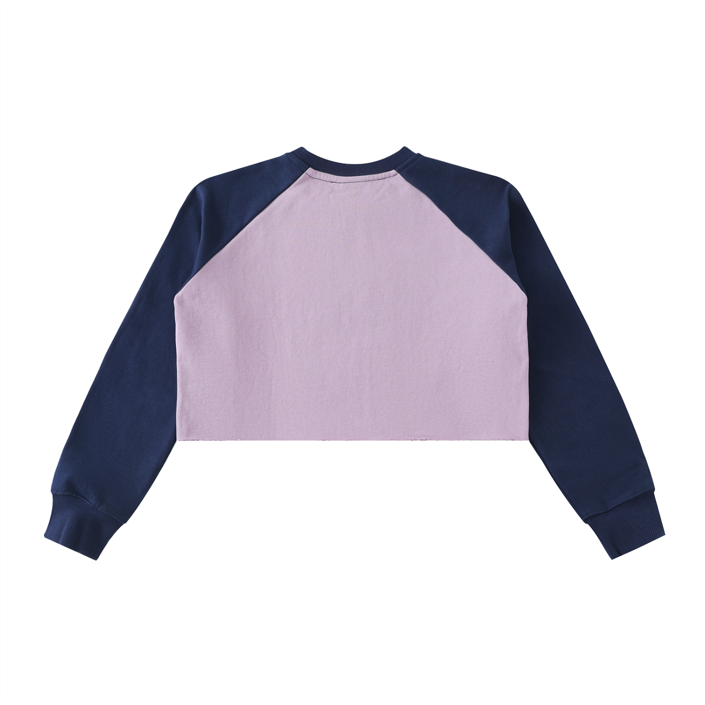 I'm that chick 2 Raw-Hem Color-Block Raglan Crop Sweatshirt