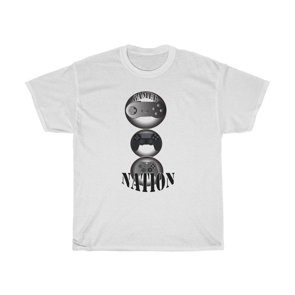 Gamer Nation big 3 Unisex Heavy Cotton Tee