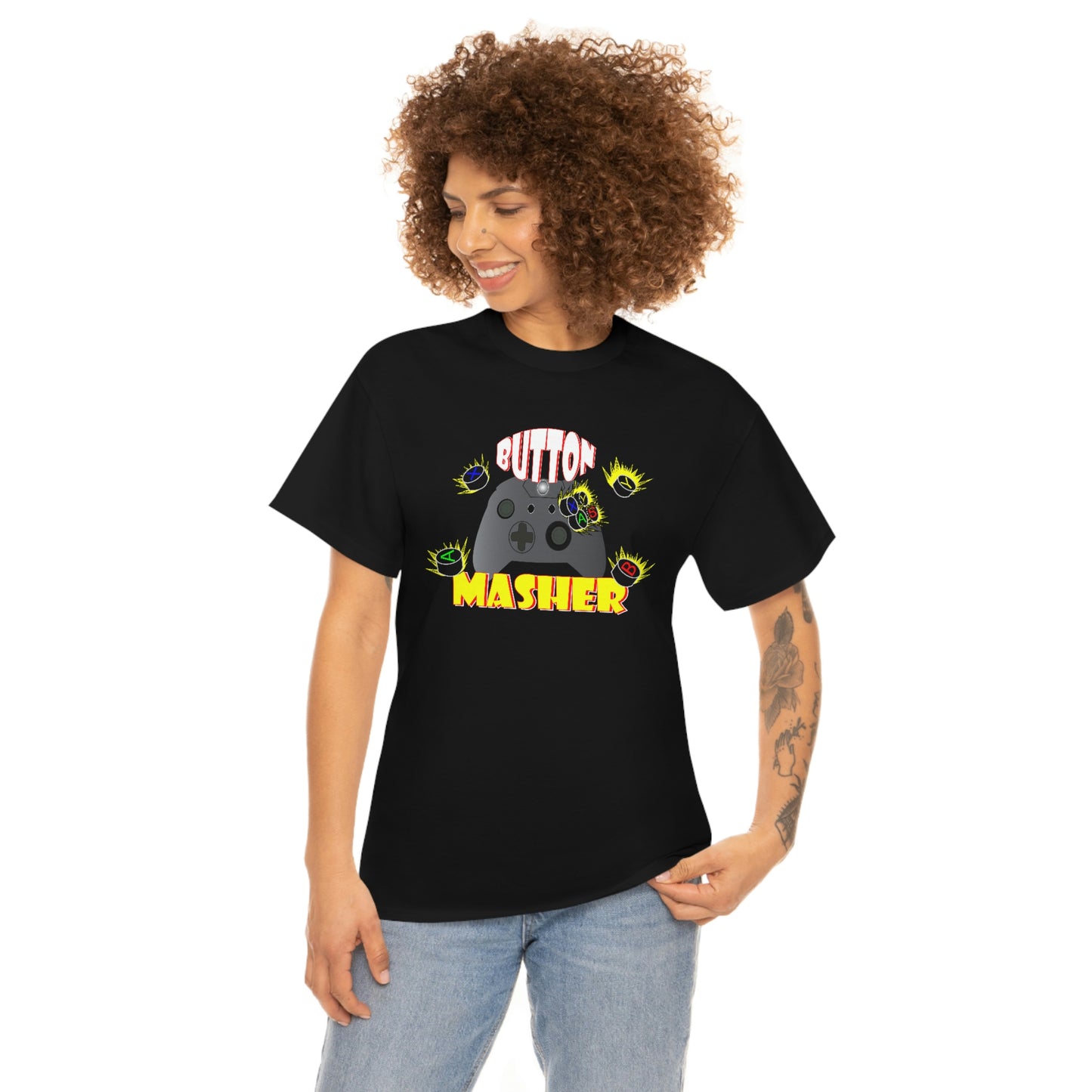 Button Masher [XB}Unisex Heavy Cotton Tee
