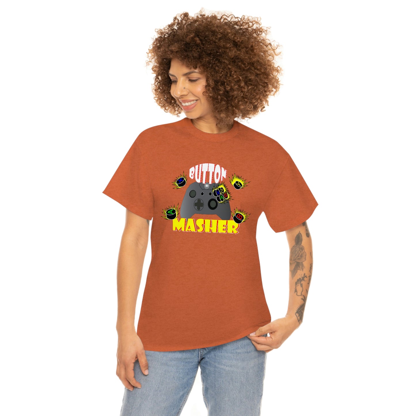 Button Masher [XB}Unisex Heavy Cotton Tee