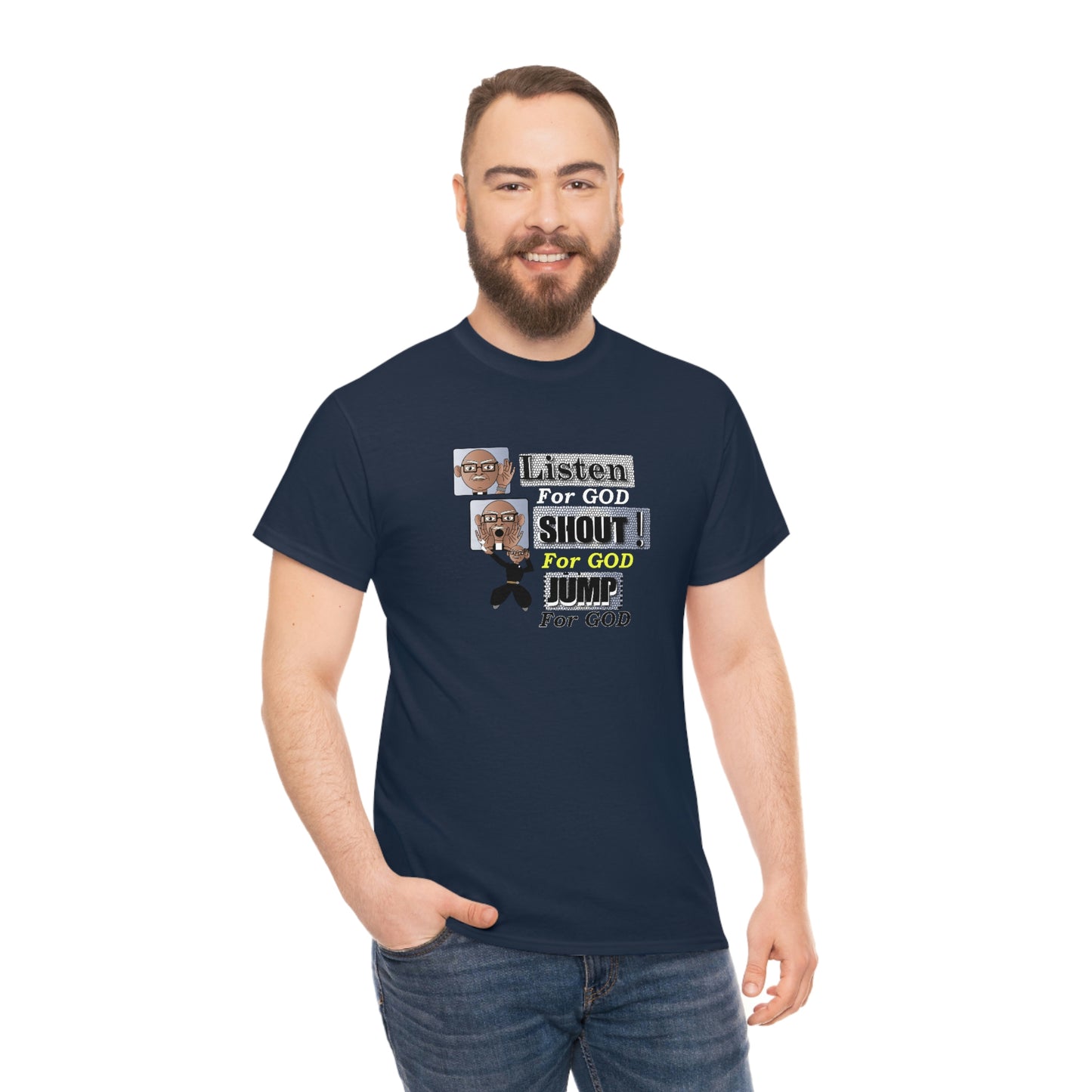 Listen,shout,jumpUnisex Heavy Cotton Tee