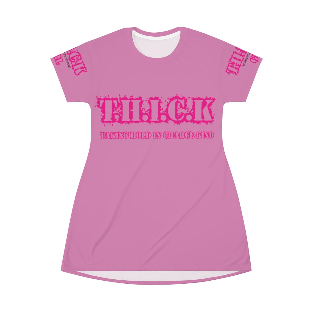T.H.I.C.K.All Over Print T-Shirt Dress