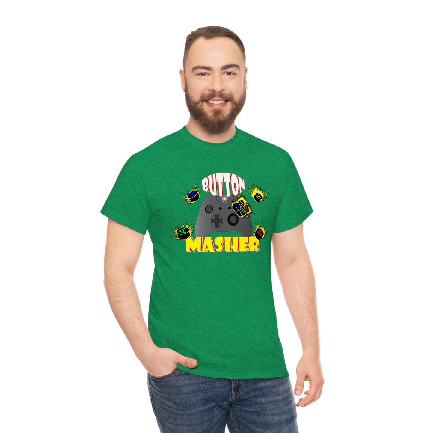 Button Masher [XB}Unisex Heavy Cotton Tee
