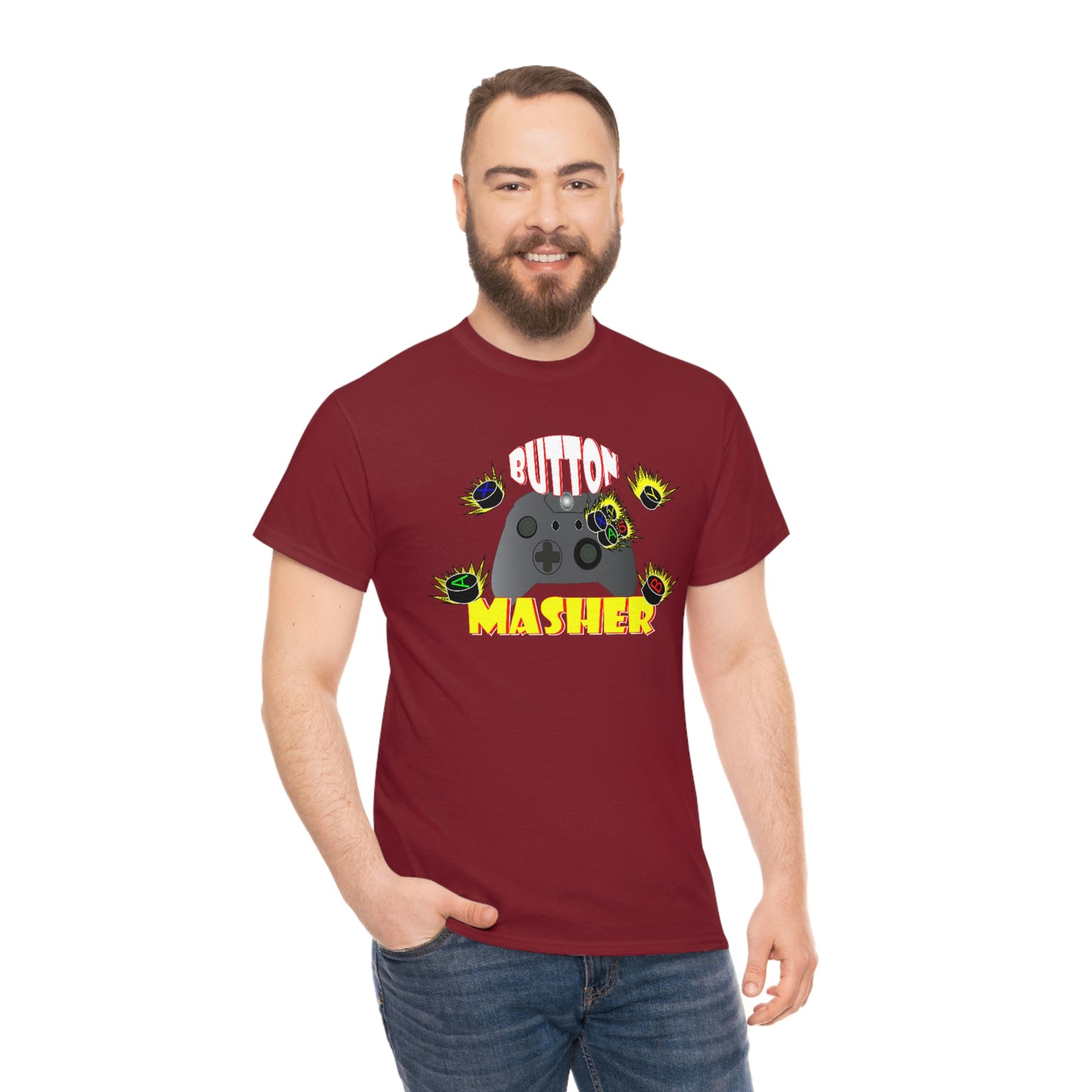 Button Masher [XB}Unisex Heavy Cotton Tee