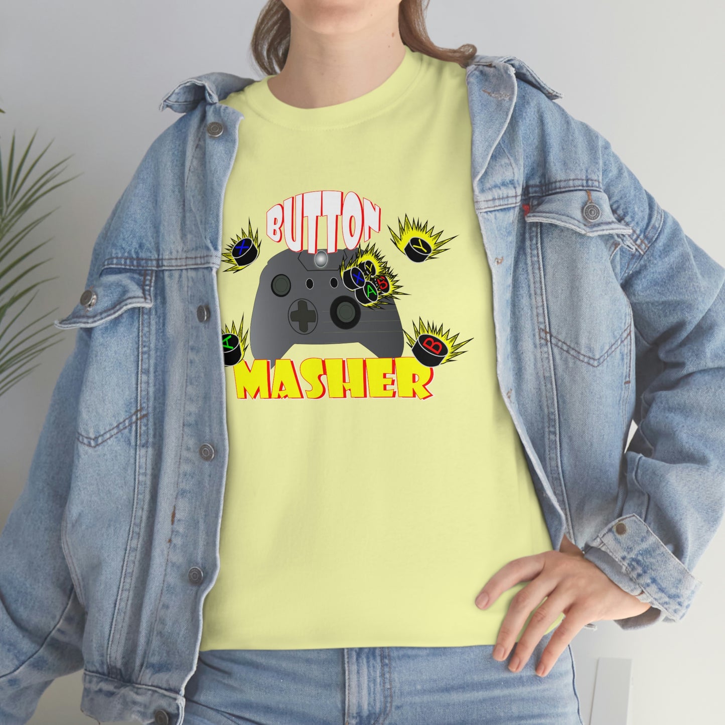 Button Masher [XB}Unisex Heavy Cotton Tee