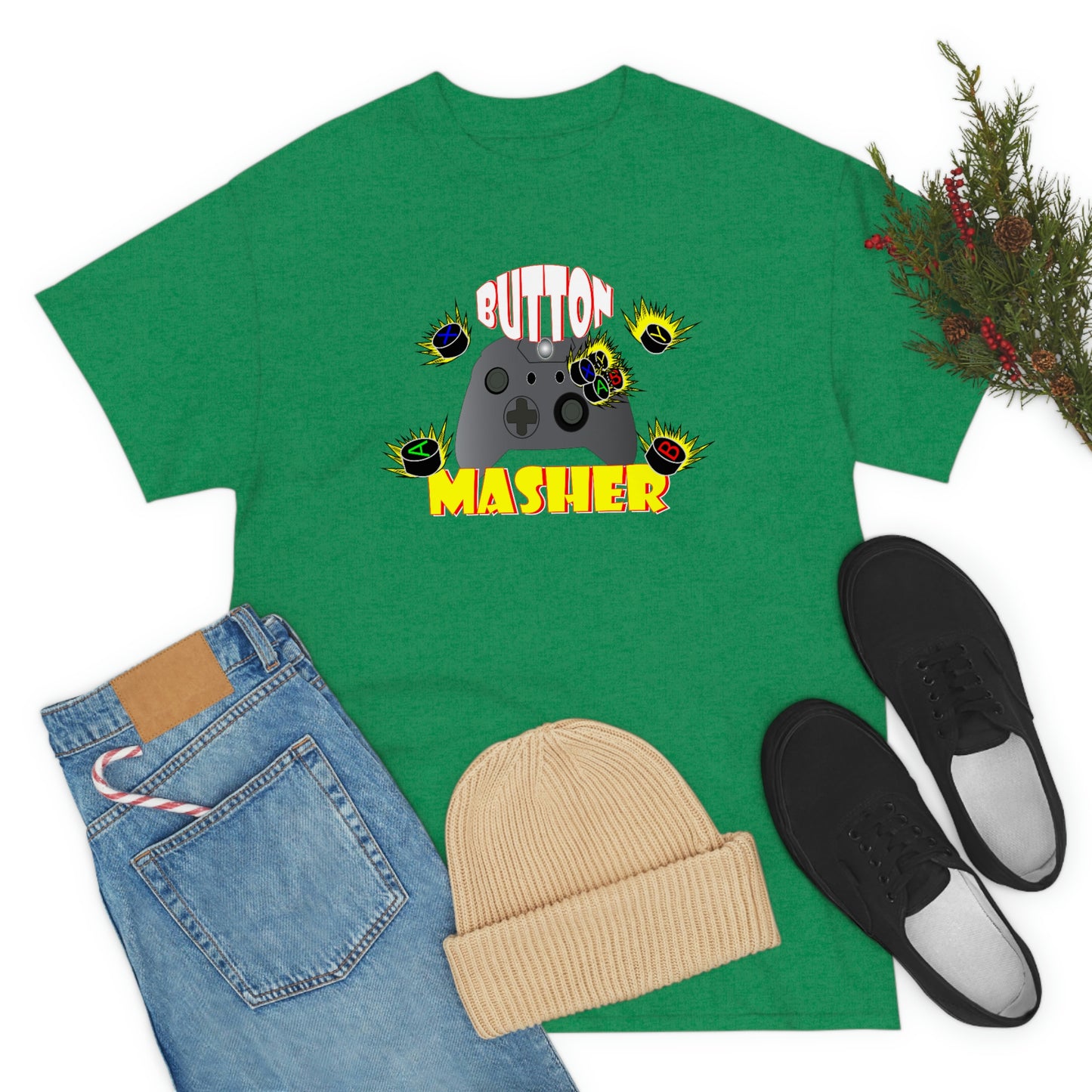 Button Masher [XB}Unisex Heavy Cotton Tee