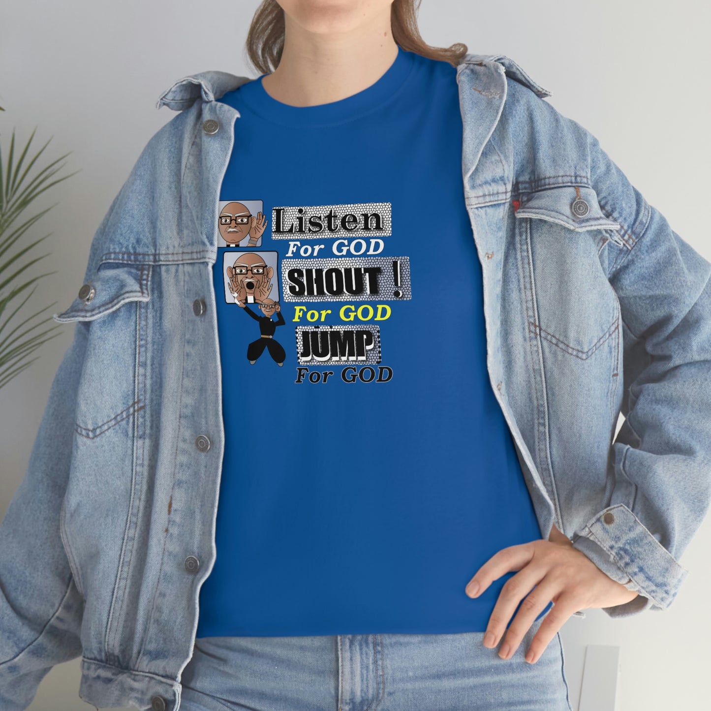 Listen,shout,jumpUnisex Heavy Cotton Tee