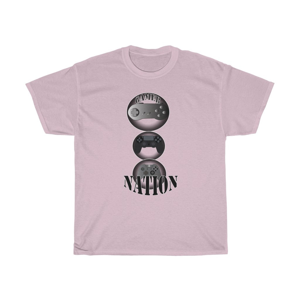 Gamer Nation big 3 Unisex Heavy Cotton Tee