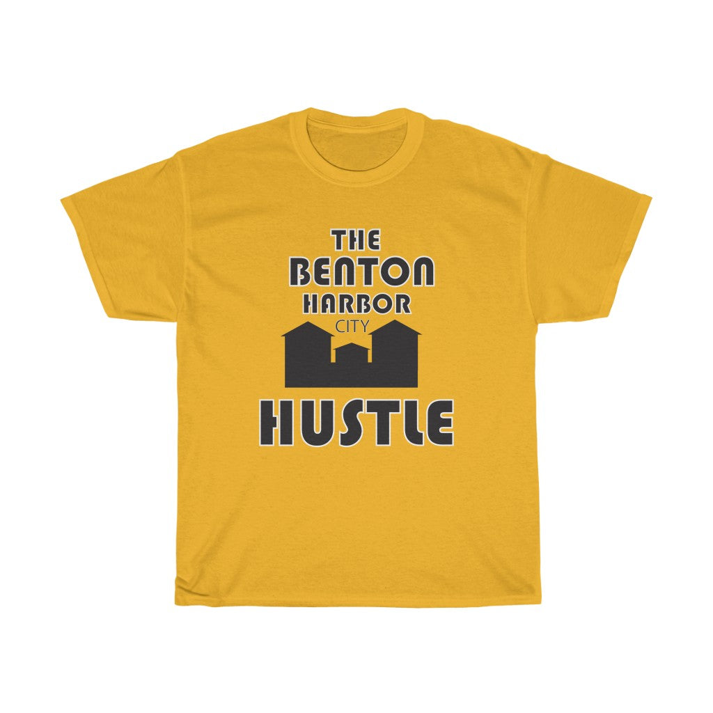 The Benton Harbor city Hustle Unisex Heavy Cotton Tee