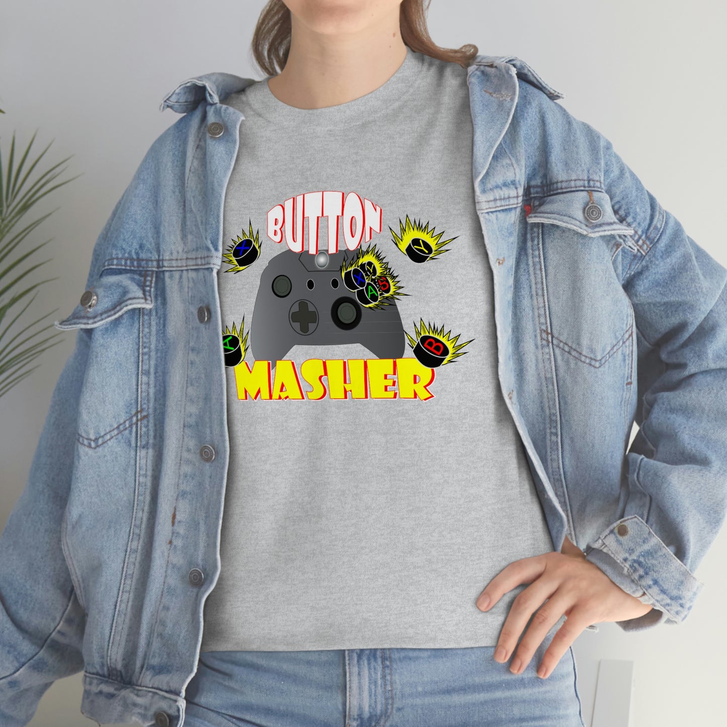 Button Masher [XB}Unisex Heavy Cotton Tee