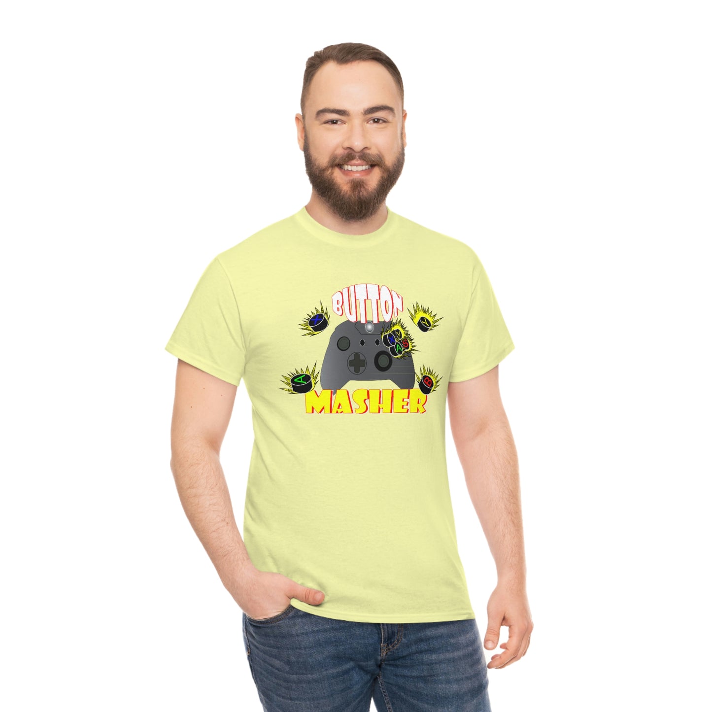 Button Masher [XB}Unisex Heavy Cotton Tee
