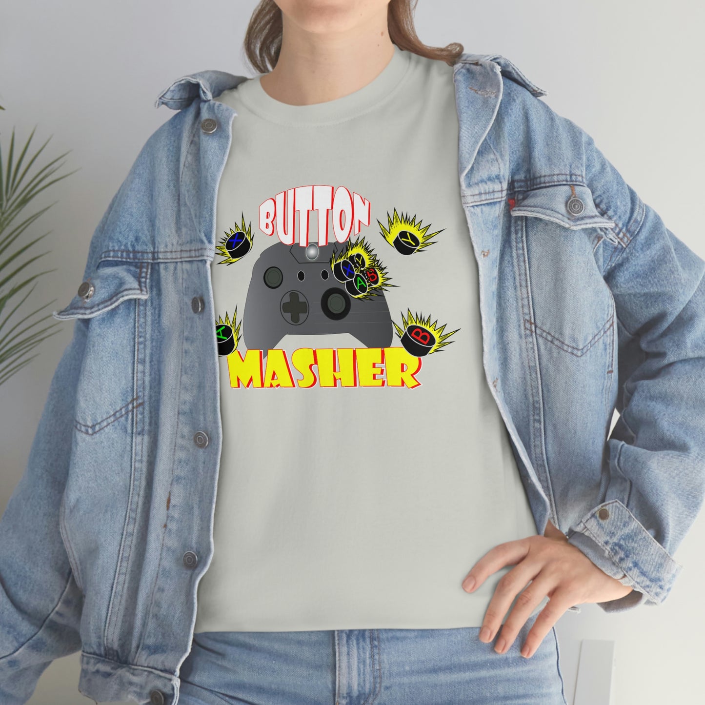 Button Masher [XB}Unisex Heavy Cotton Tee