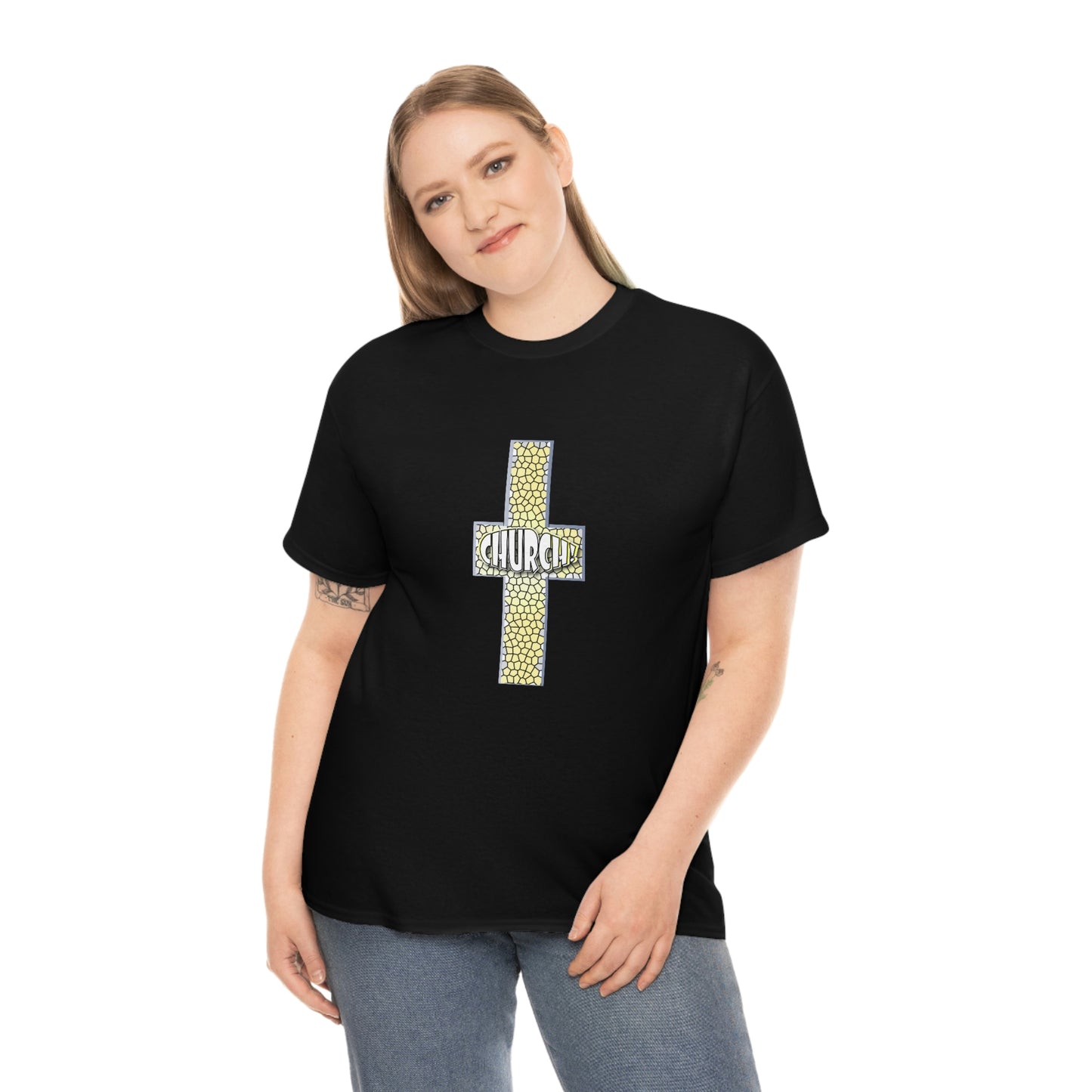 Church[cross] Unisex Heavy Cotton Tee