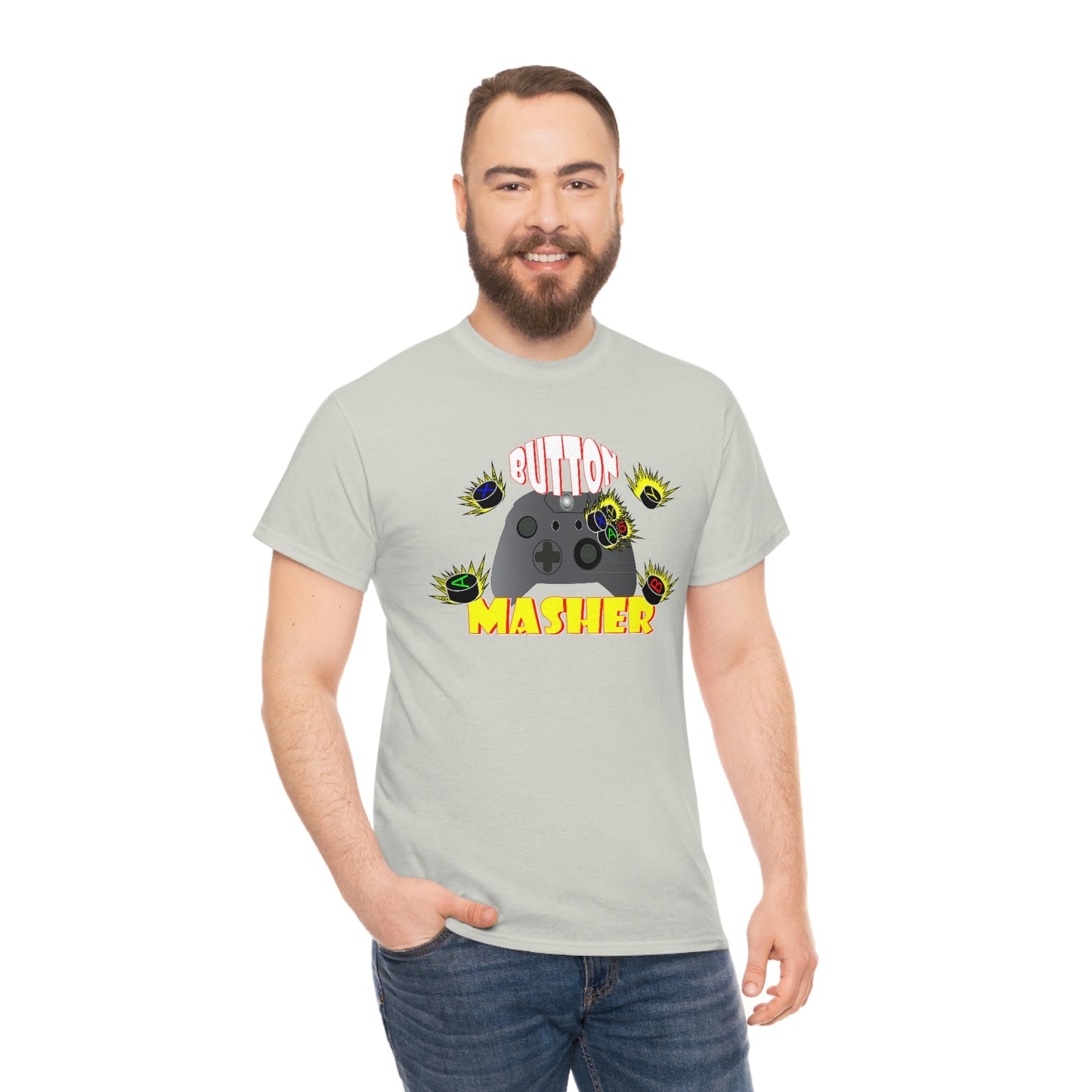 Button Masher [XB}Unisex Heavy Cotton Tee