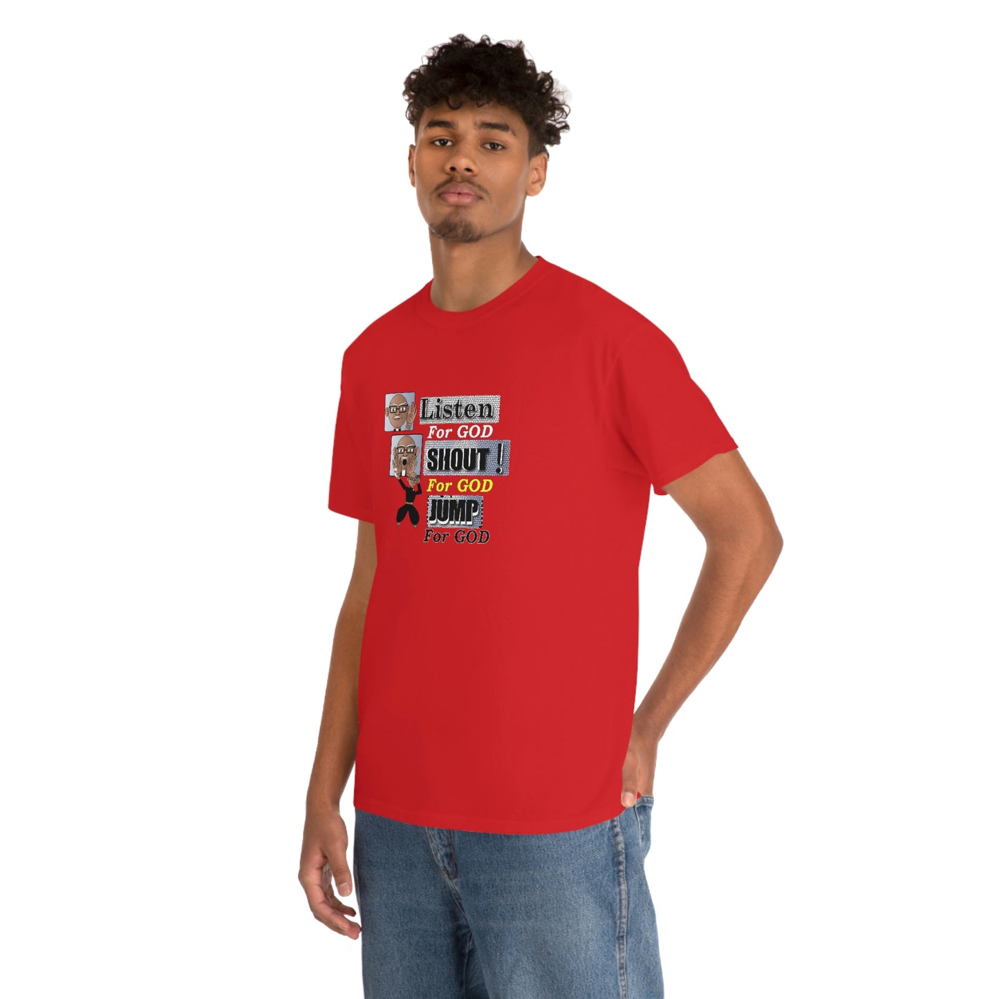 Listen,shout,jumpUnisex Heavy Cotton Tee