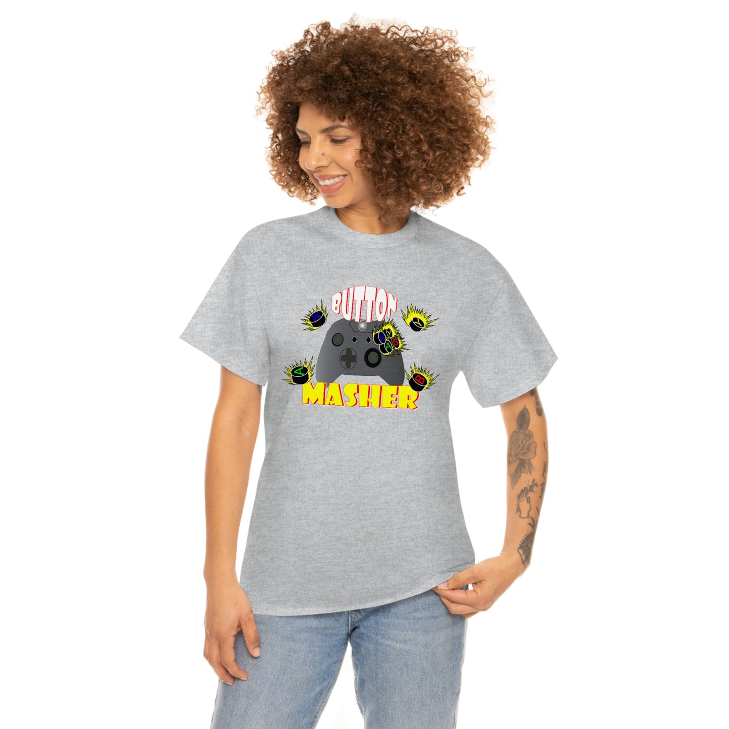 Button Masher [XB}Unisex Heavy Cotton Tee