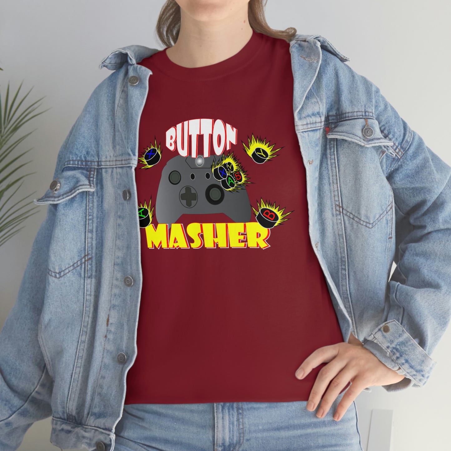 Button Masher [XB}Unisex Heavy Cotton Tee