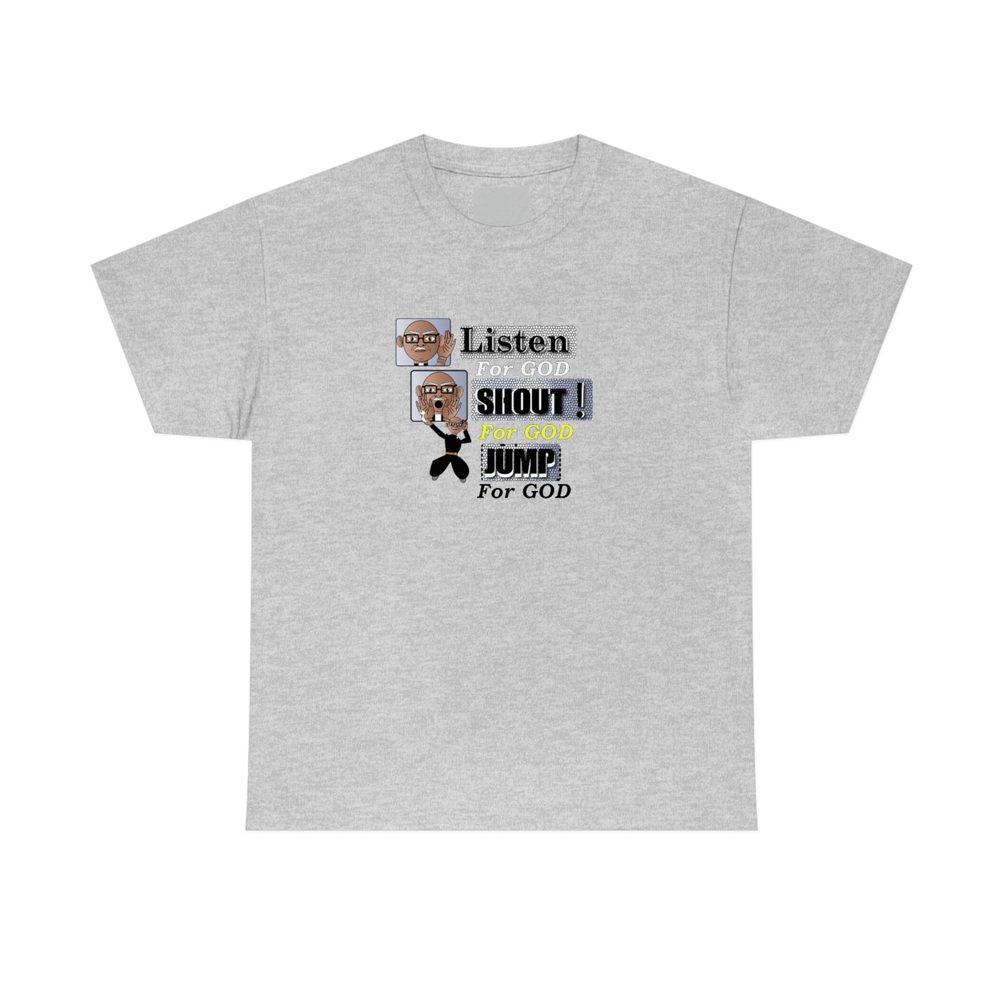 Listen,shout,jumpUnisex Heavy Cotton Tee