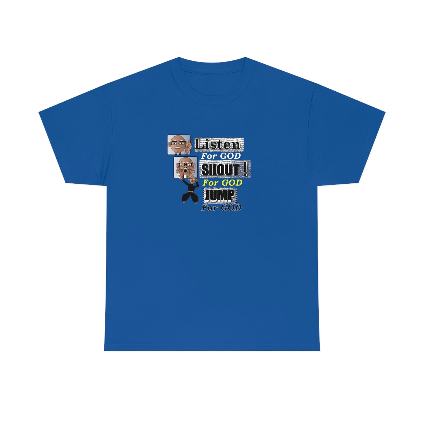 Listen,shout,jumpUnisex Heavy Cotton Tee