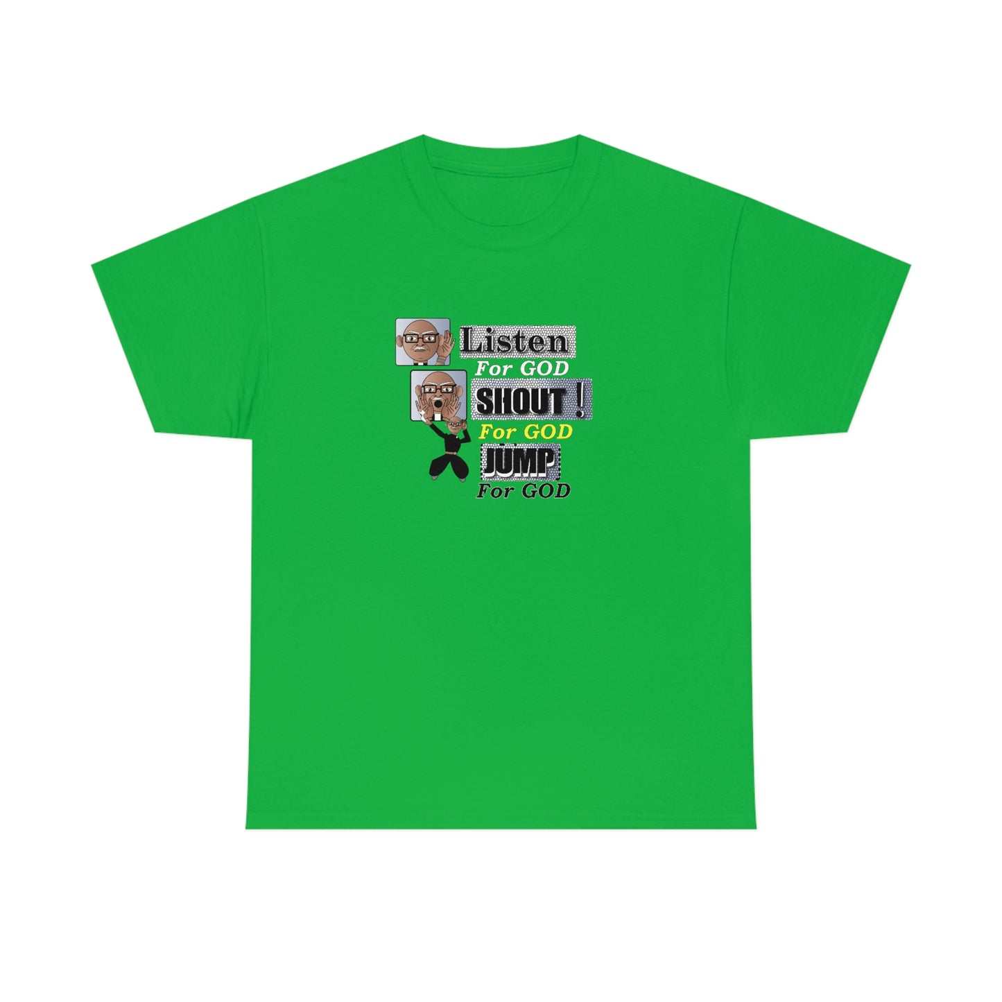 Listen,shout,jumpUnisex Heavy Cotton Tee