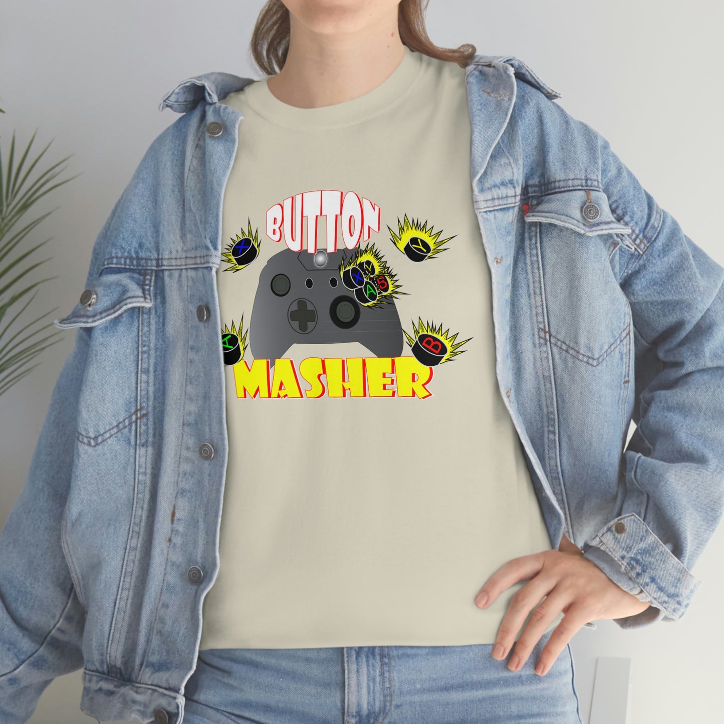 Button Masher [XB}Unisex Heavy Cotton Tee