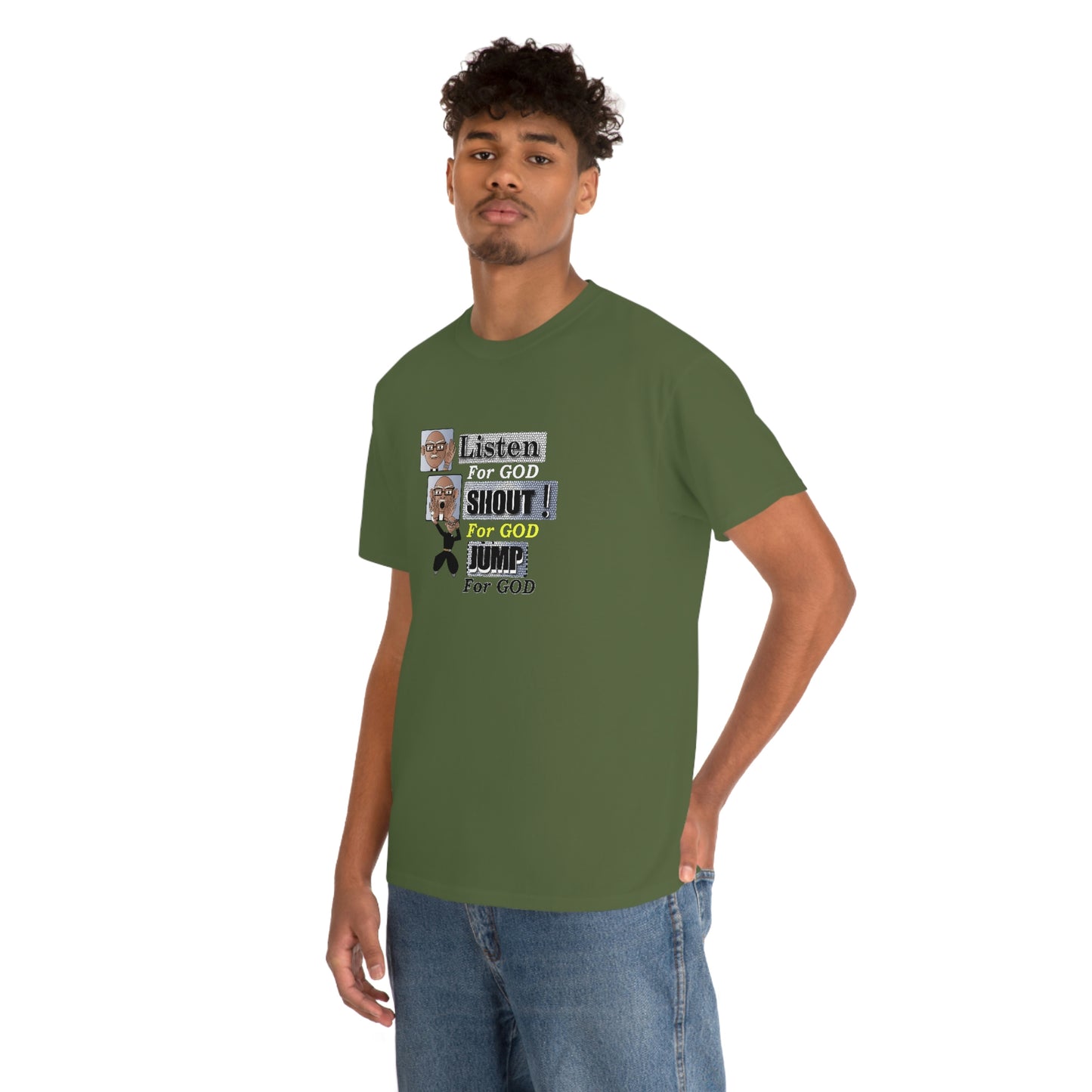 Listen,shout,jumpUnisex Heavy Cotton Tee