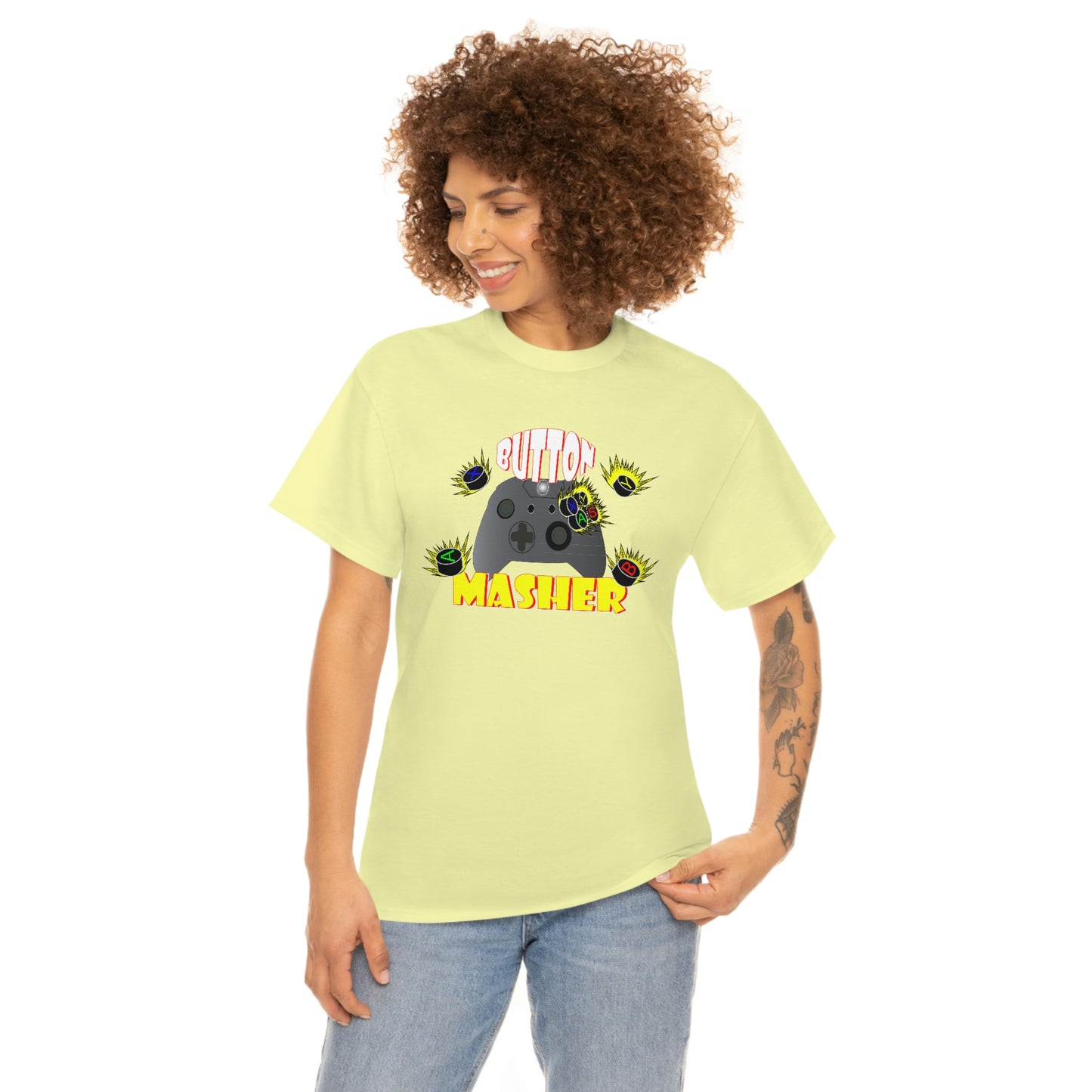 Button Masher [XB}Unisex Heavy Cotton Tee