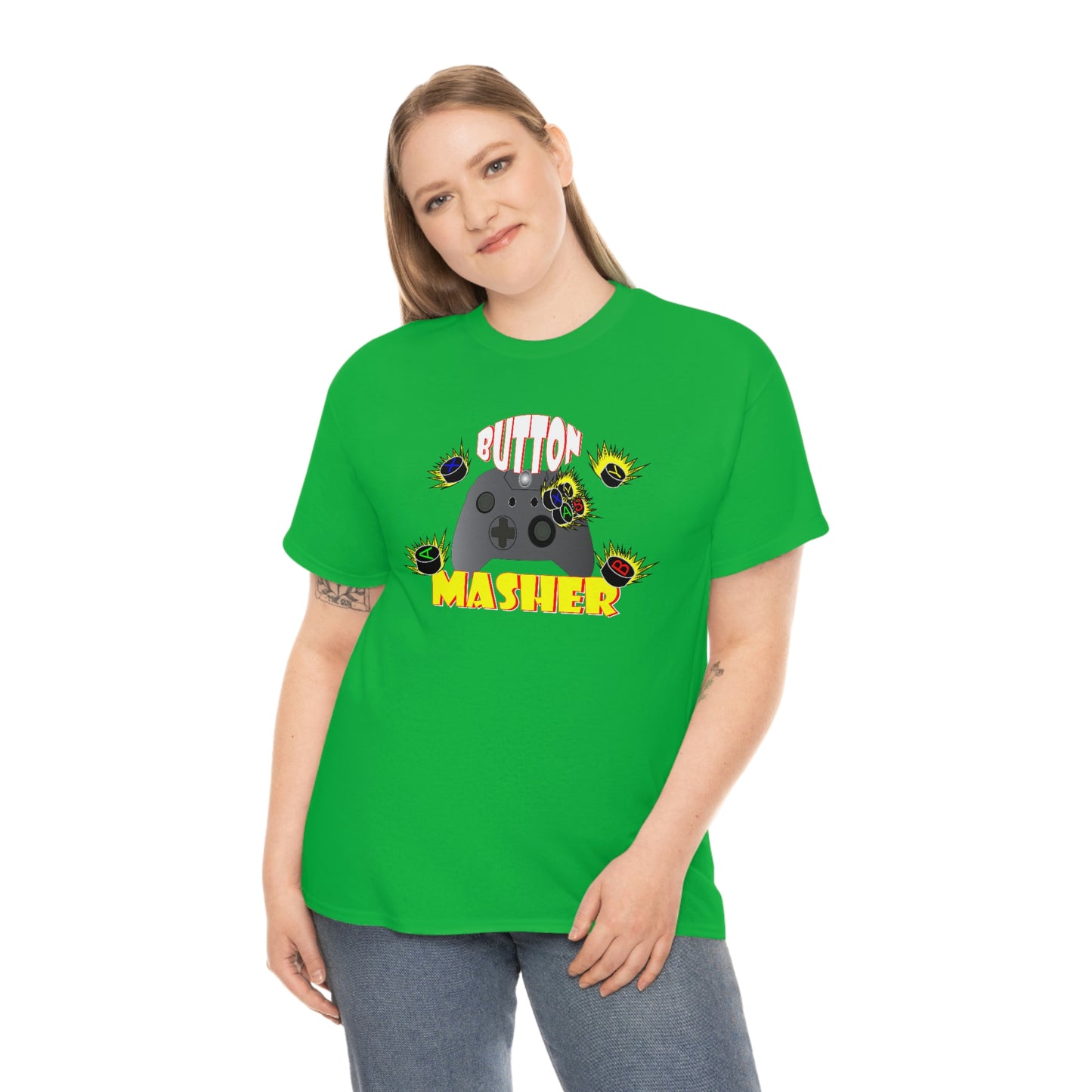 Button Masher [XB}Unisex Heavy Cotton Tee