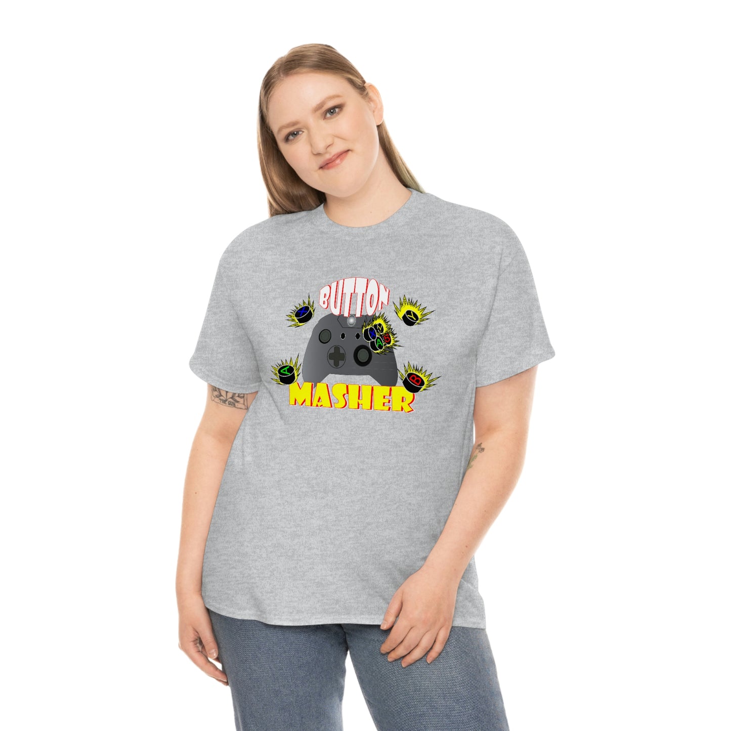 Button Masher [XB}Unisex Heavy Cotton Tee