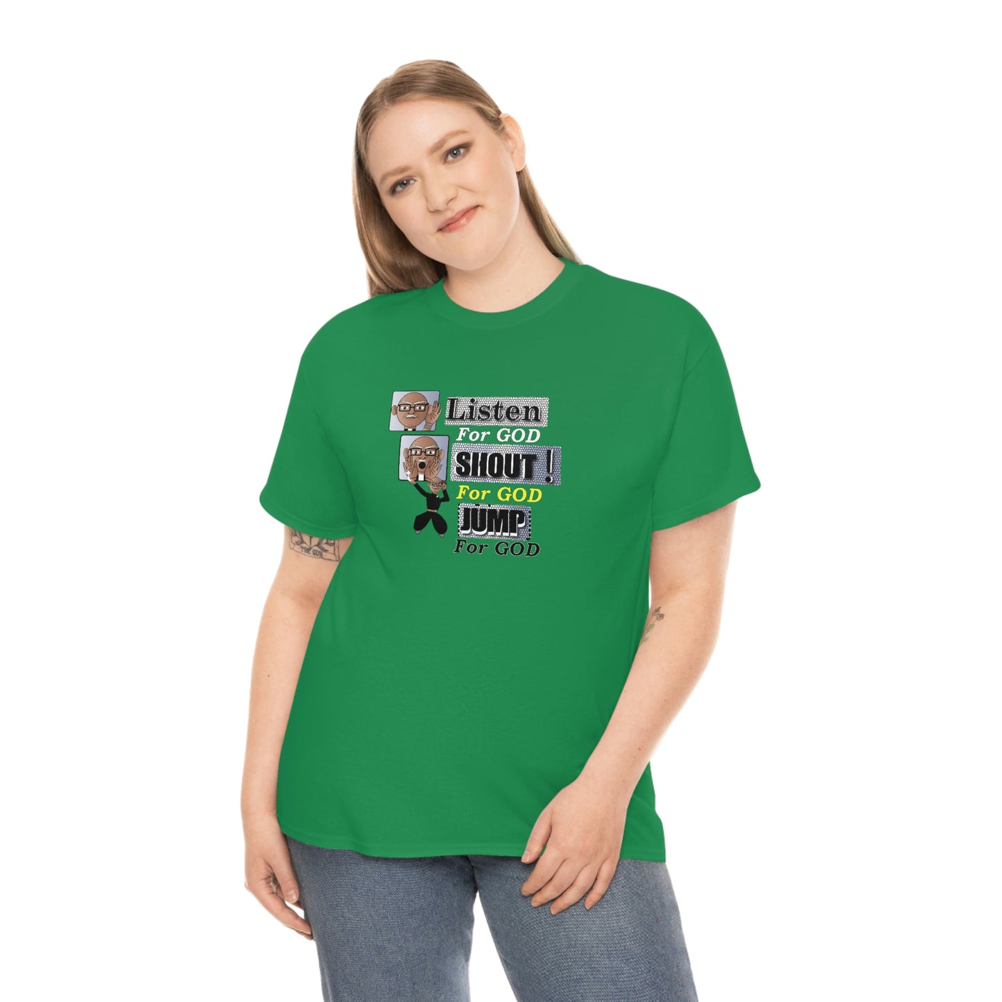 Listen,shout,jumpUnisex Heavy Cotton Tee