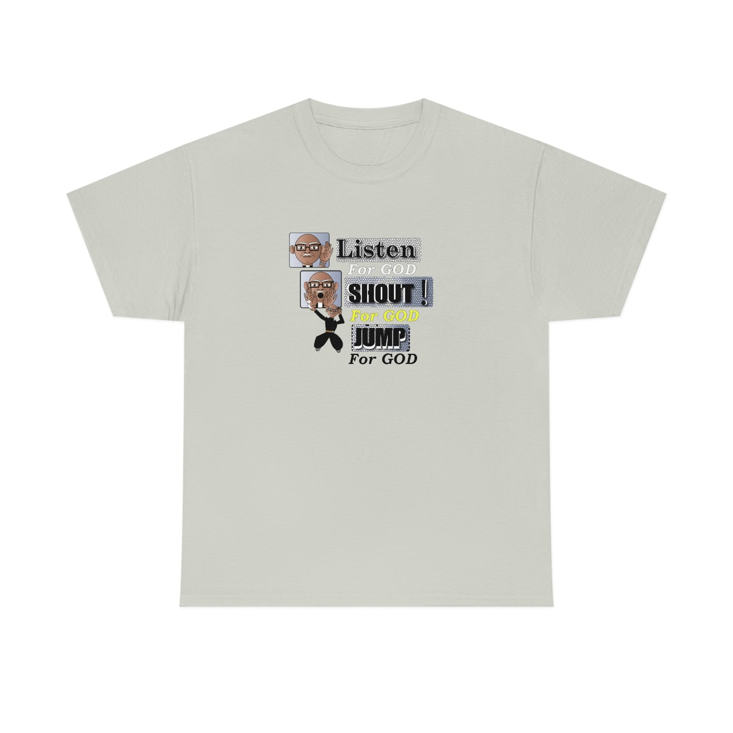 Listen,shout,jumpUnisex Heavy Cotton Tee