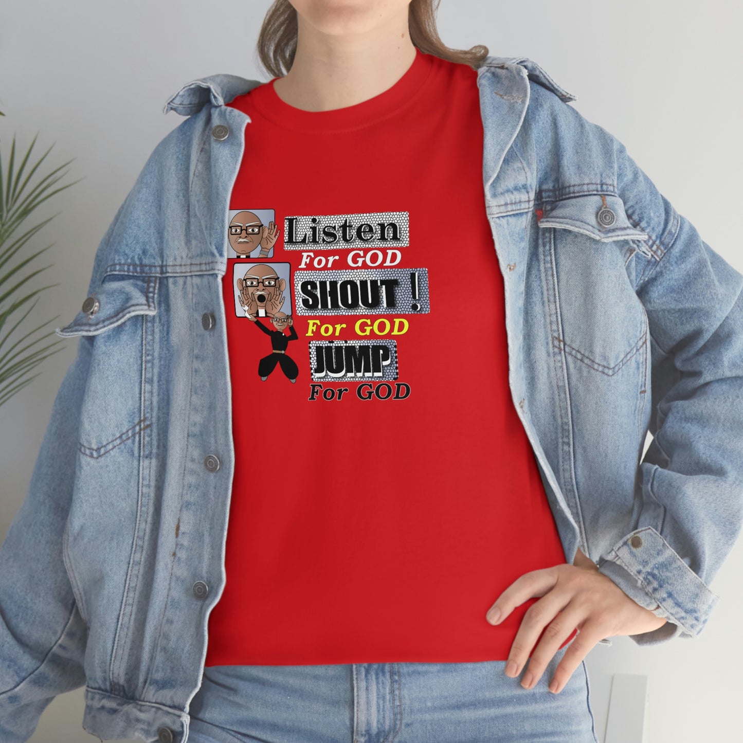Listen,shout,jumpUnisex Heavy Cotton Tee