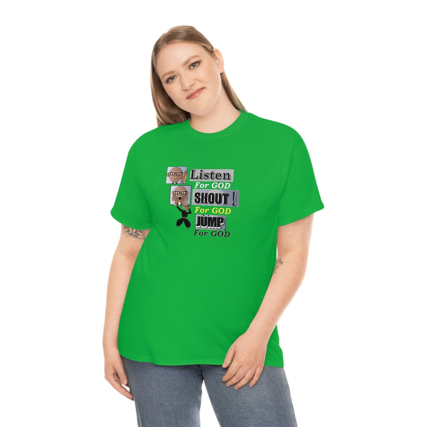 Listen,shout,jumpUnisex Heavy Cotton Tee
