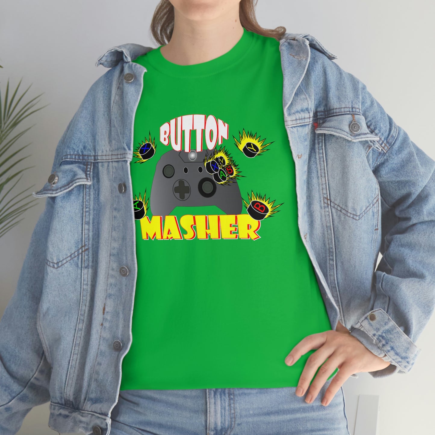 Button Masher [XB}Unisex Heavy Cotton Tee