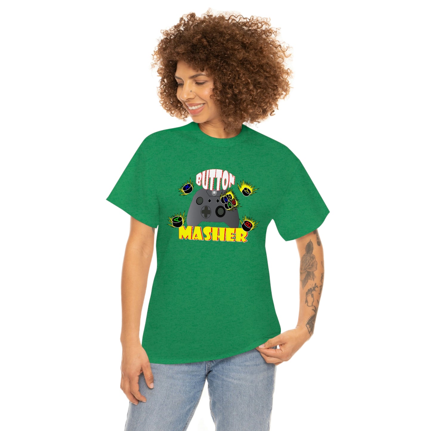 Button Masher [XB}Unisex Heavy Cotton Tee