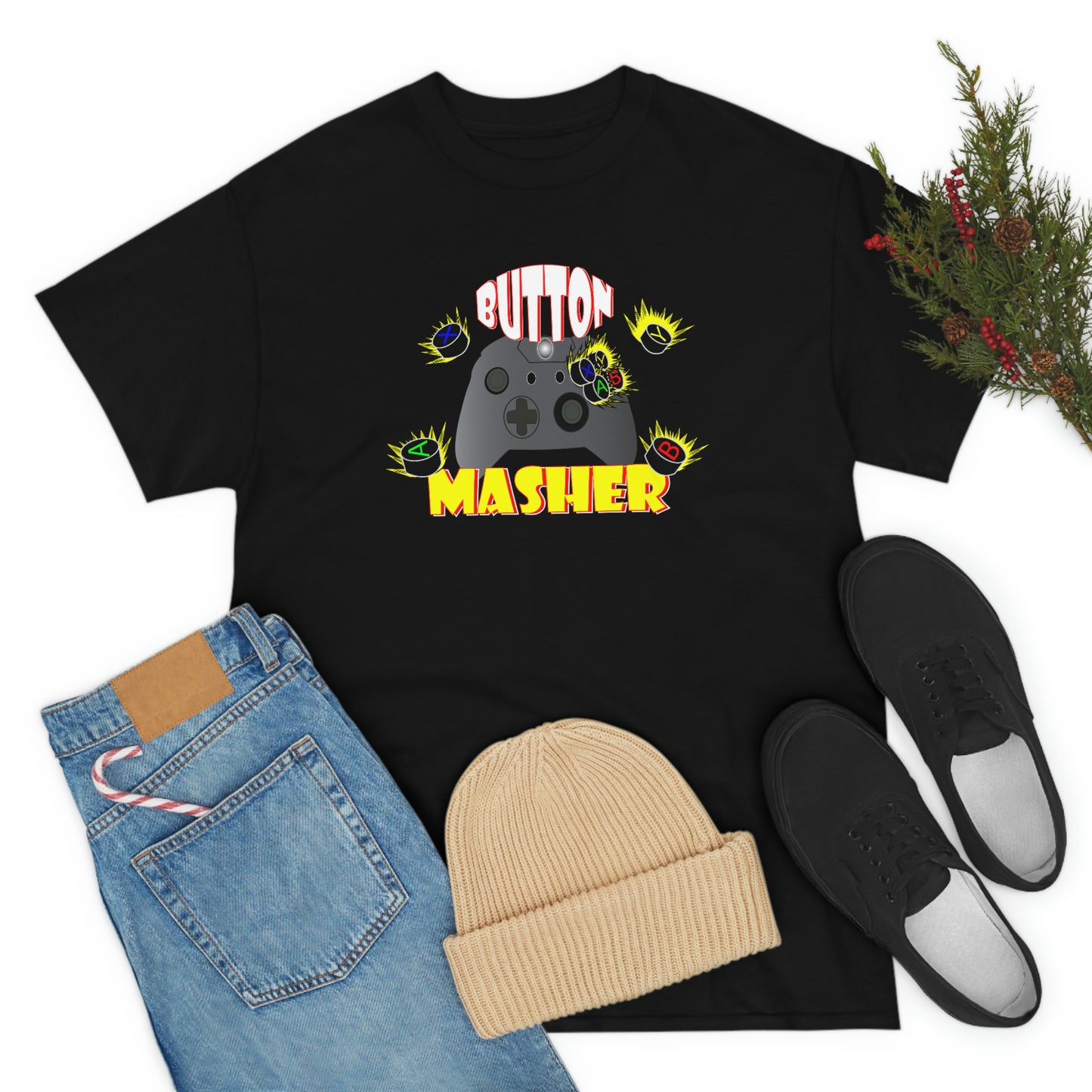 Button Masher [XB}Unisex Heavy Cotton Tee