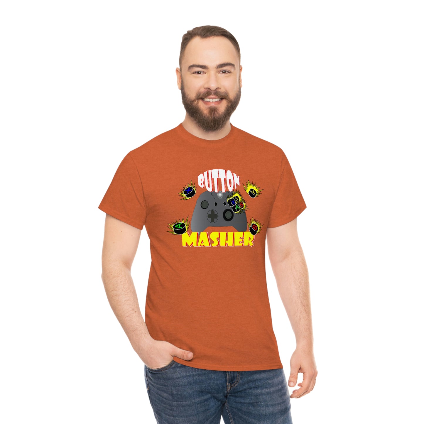Button Masher [XB}Unisex Heavy Cotton Tee