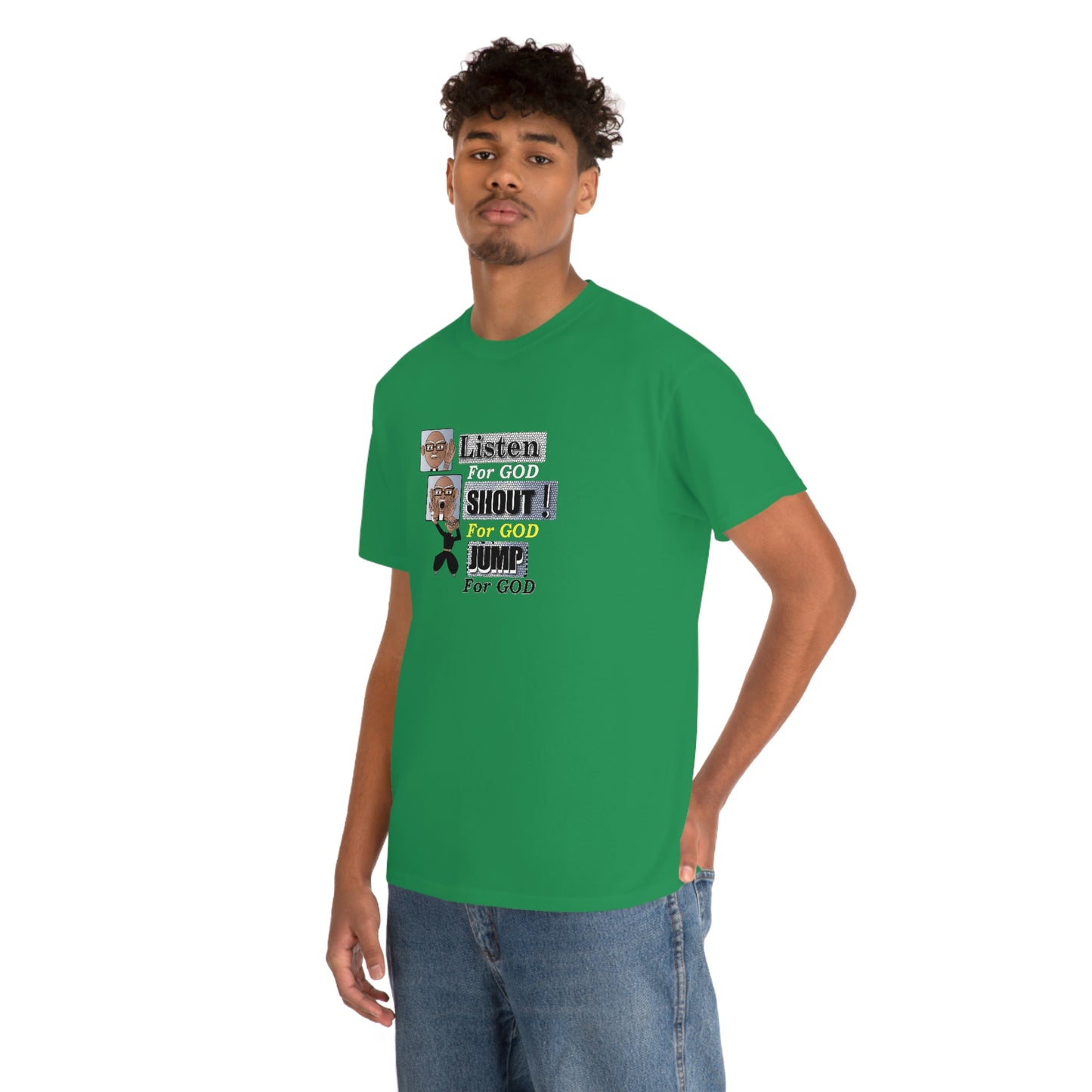 Listen,shout,jumpUnisex Heavy Cotton Tee