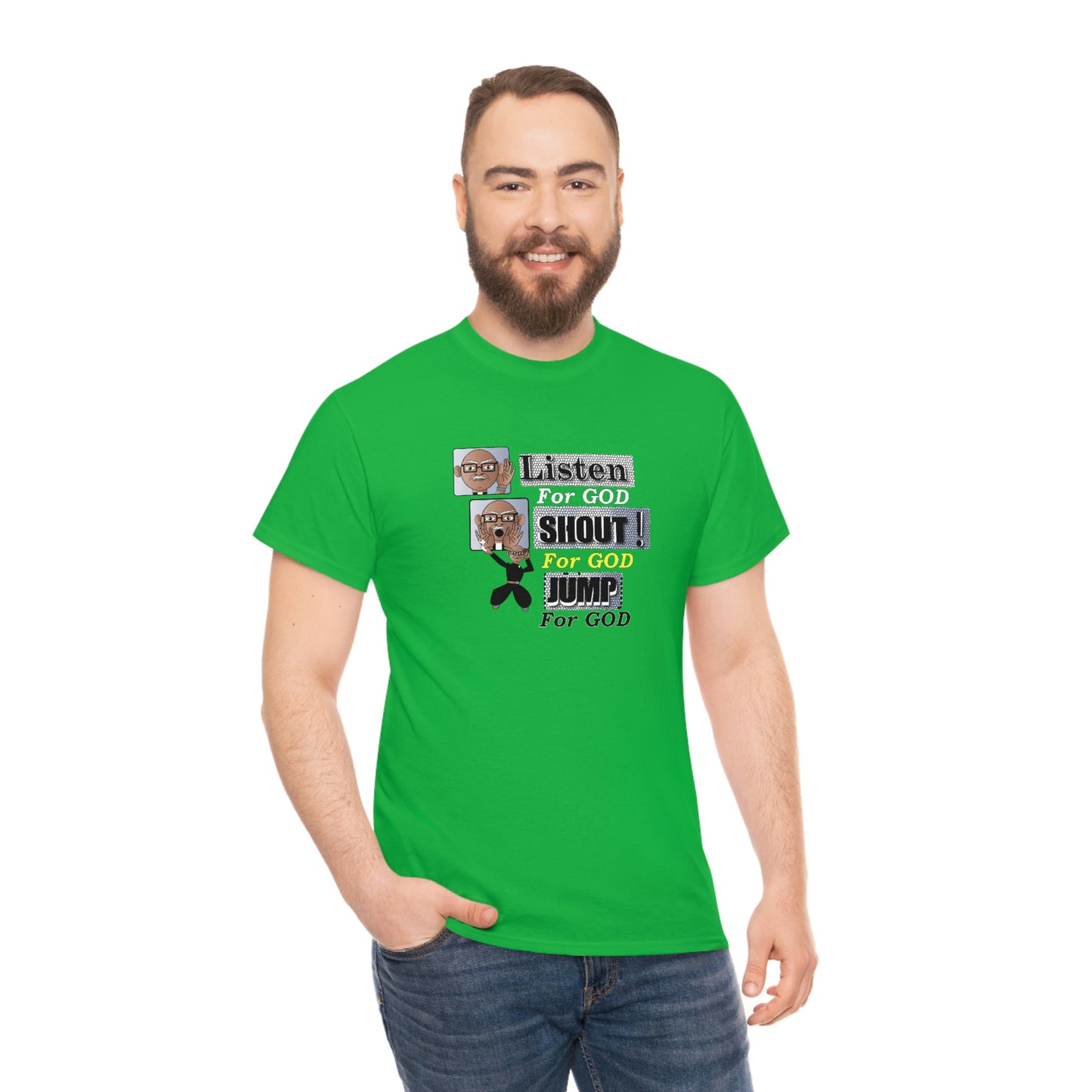 Listen,shout,jumpUnisex Heavy Cotton Tee