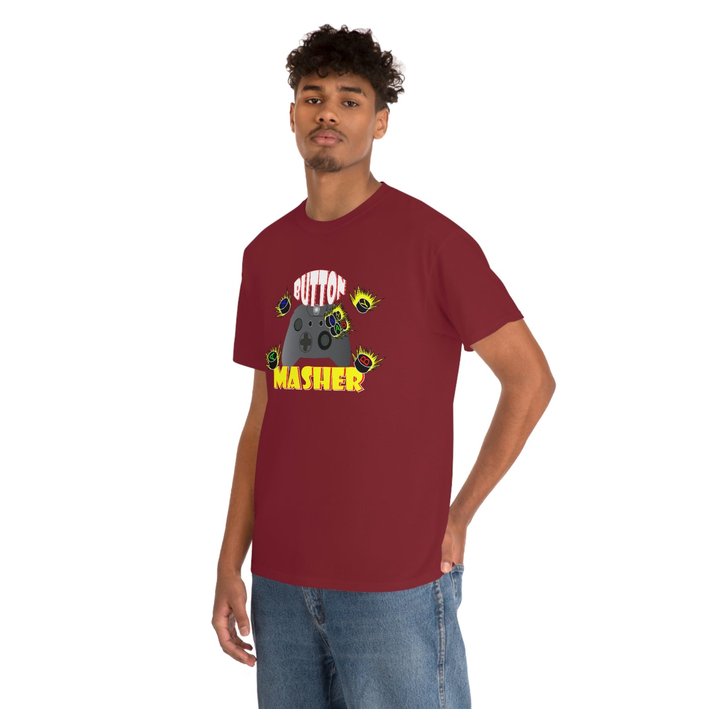 Button Masher [XB}Unisex Heavy Cotton Tee