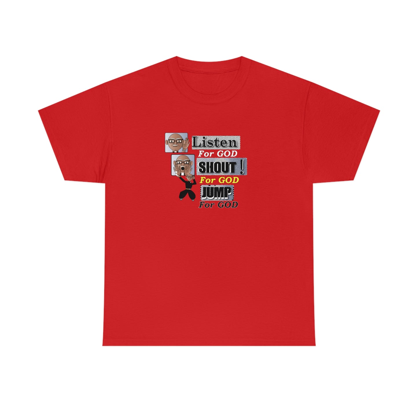 Listen,shout,jumpUnisex Heavy Cotton Tee