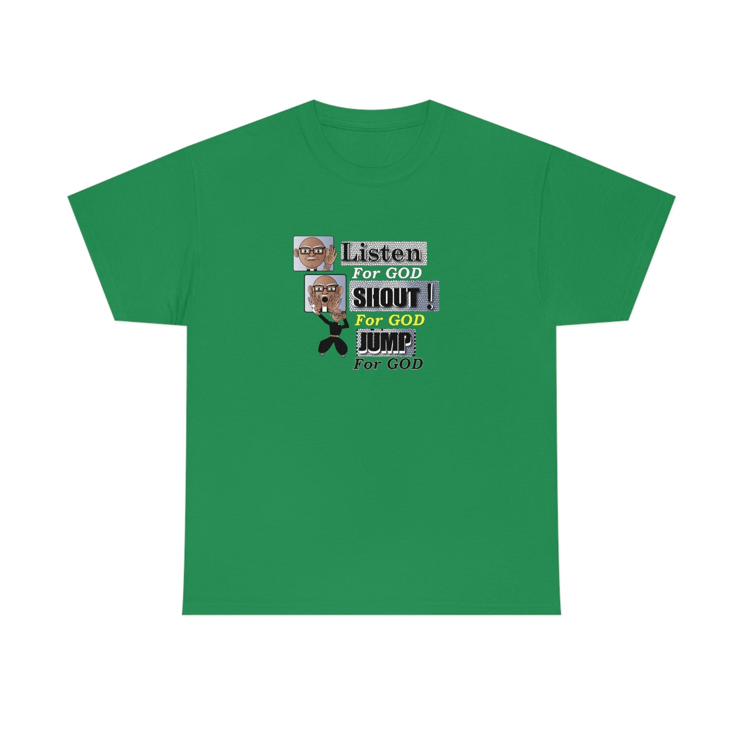 Listen,shout,jumpUnisex Heavy Cotton Tee