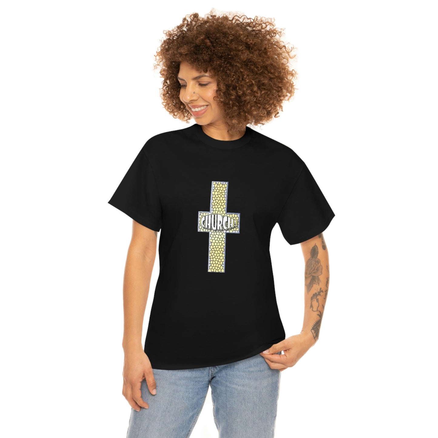Church[cross] Unisex Heavy Cotton Tee