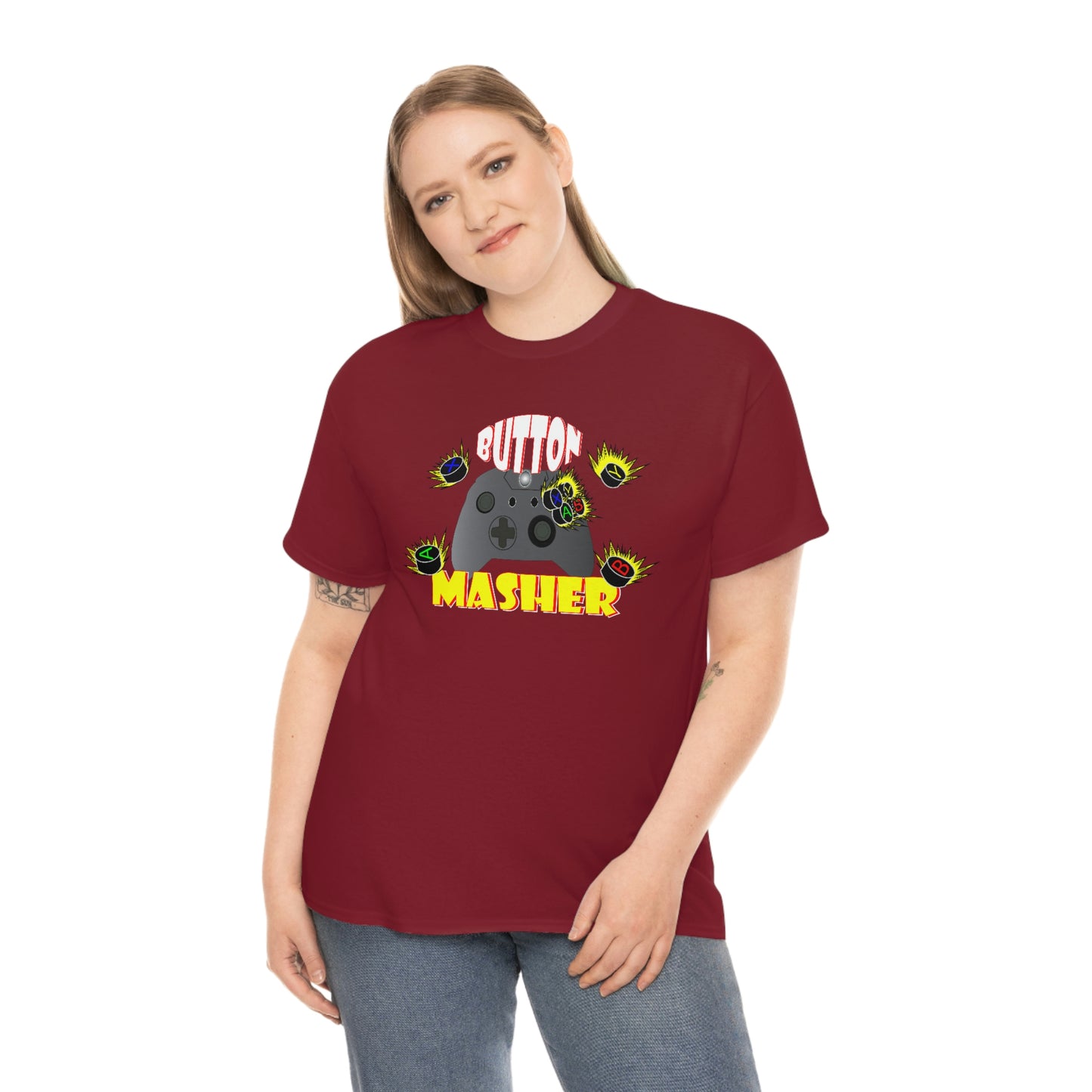 Button Masher [XB}Unisex Heavy Cotton Tee