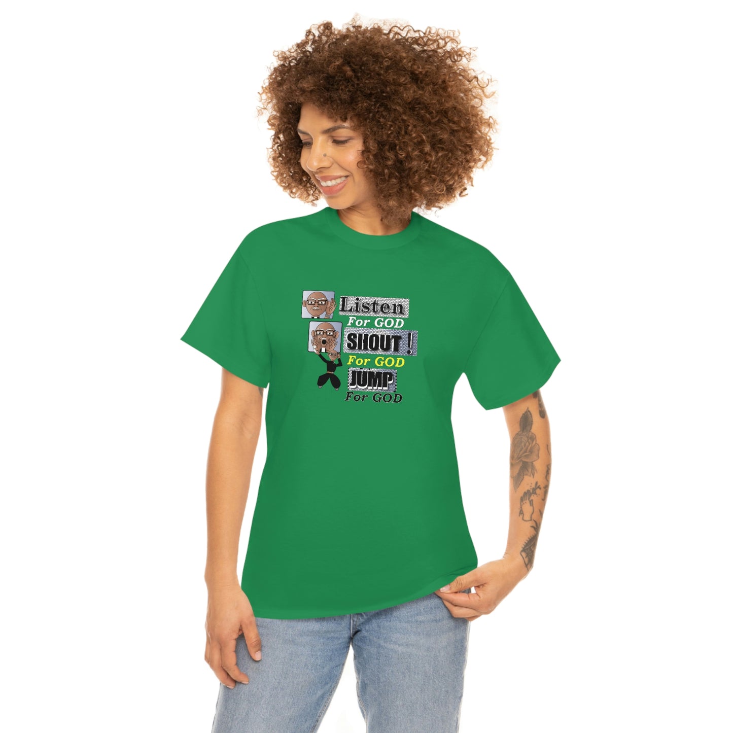 Listen,shout,jumpUnisex Heavy Cotton Tee