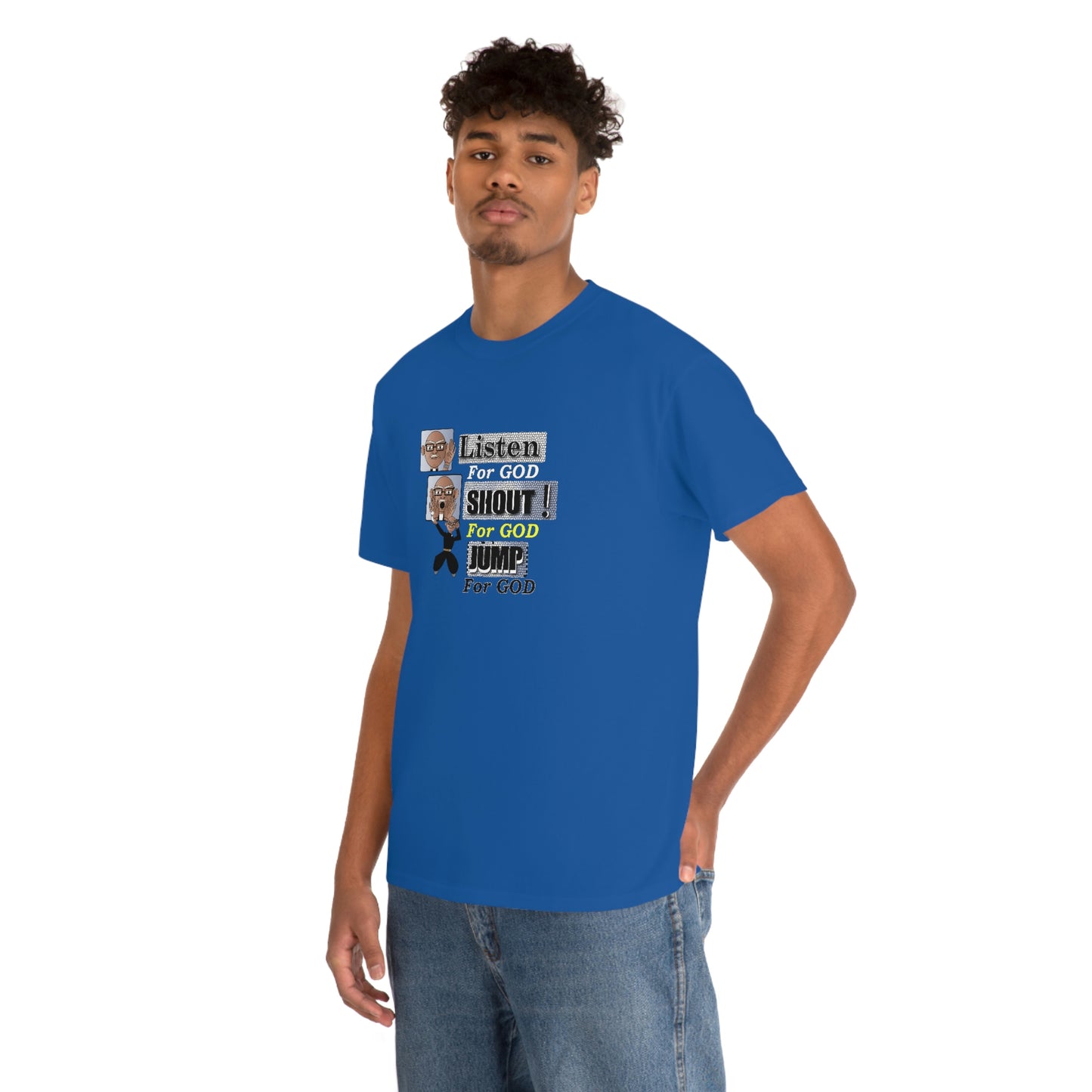 Listen,shout,jumpUnisex Heavy Cotton Tee