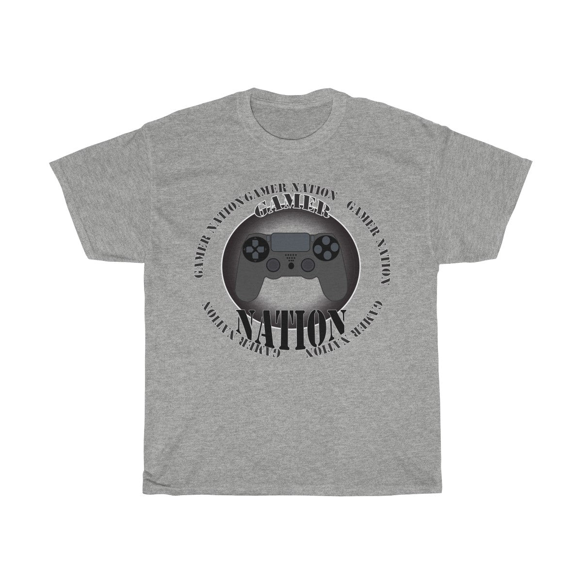Gamer Nation Ps4 Unisex Heavy Cotton Tee