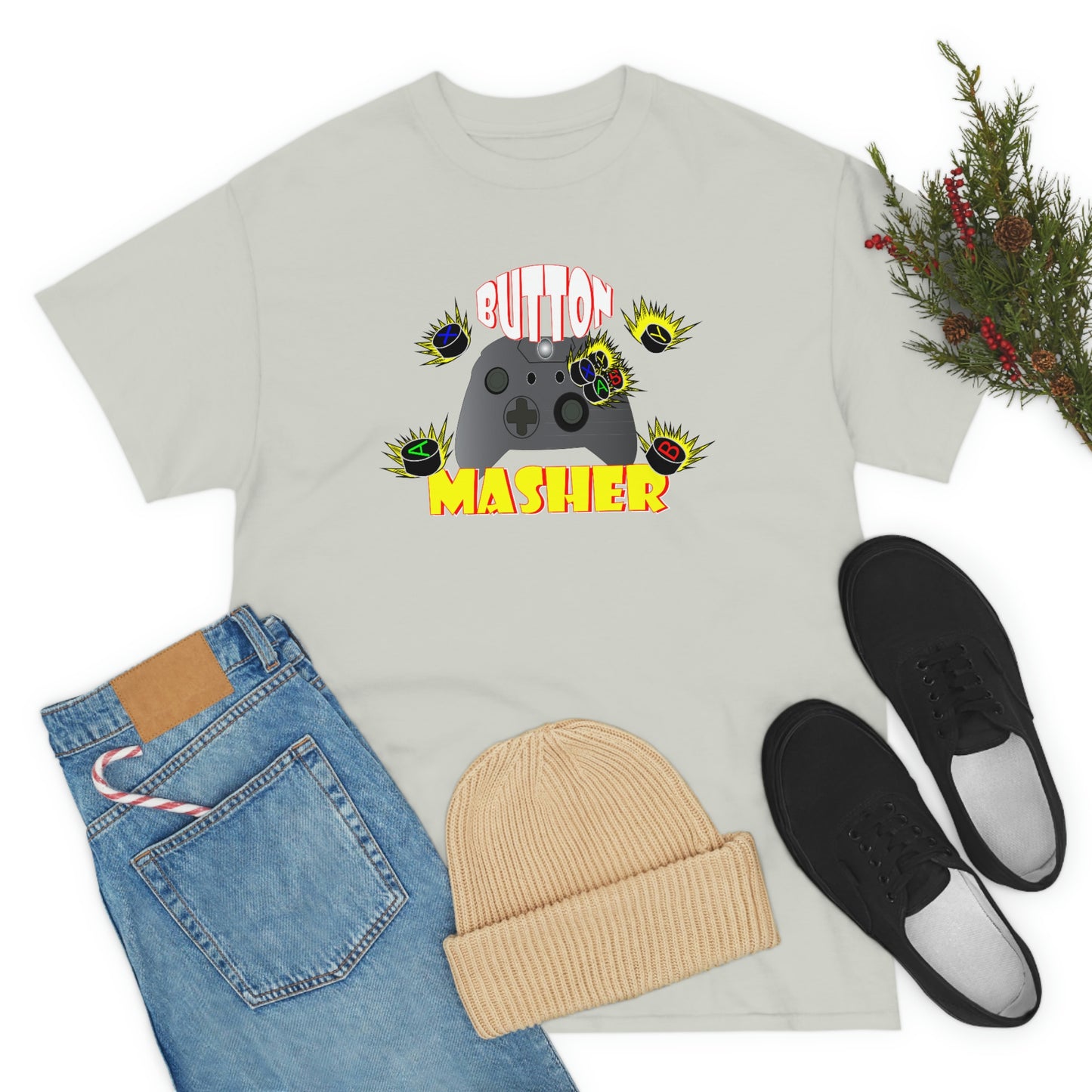 Button Masher [XB}Unisex Heavy Cotton Tee