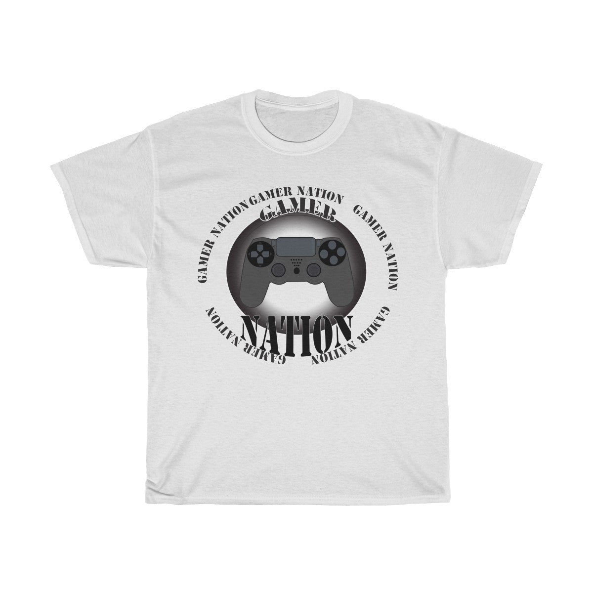 Gamer Nation Ps4 Unisex Heavy Cotton Tee